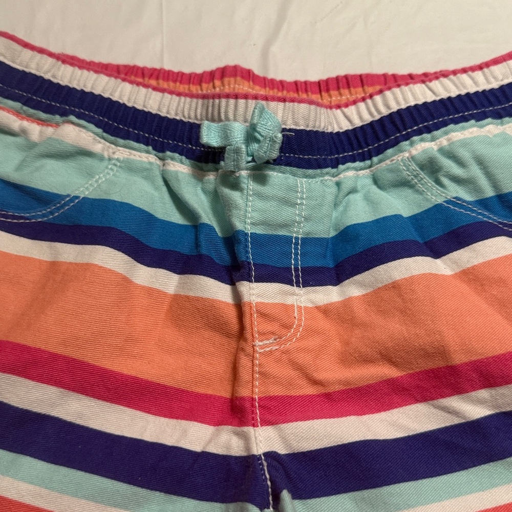 Gymboree Pink and Orange Striped Shorts - Picture 3 of 5